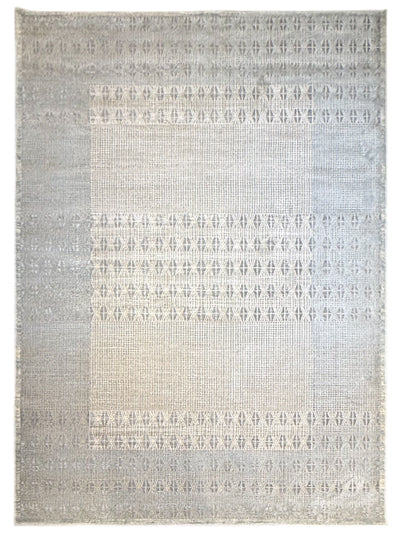Turkish Modern Rug Opera Star A 27 - 5.2 x 7.5 feet - Ivory & Silver Gray