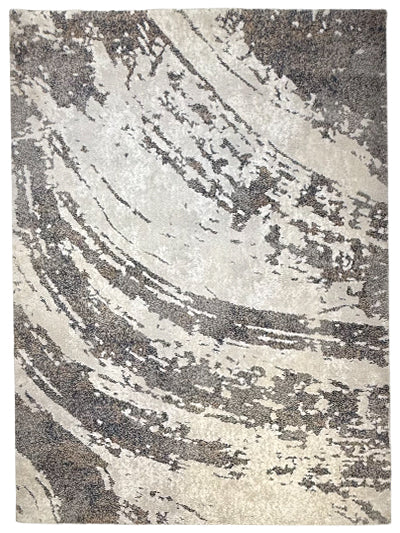 Turkish Modern Rug Opera One B25 - 5.2 x 7.2 feet -Gray & Ivory