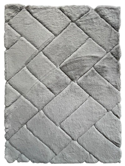 Mars Carving Check Mat - Silver Gray
