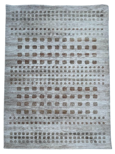 Turkish Modern Rug Opera One B4 - 5.2 x 7.5 feet - Beige & Brown
