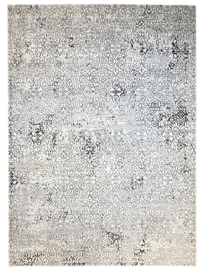 Turkish Modern Rug Opera Star A 26 - 5.2 x 7.5 feet - Dark Gray & Ivory