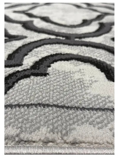 Turkish Modern Rug Opera Classic C 6 - 4.9 x 7.2 feet - Black & Ivory