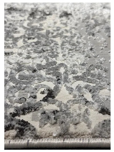 Turkish Modern Rug Opera Star A 26 - 5.2 x 7.5 feet - Dark Gray & Ivory
