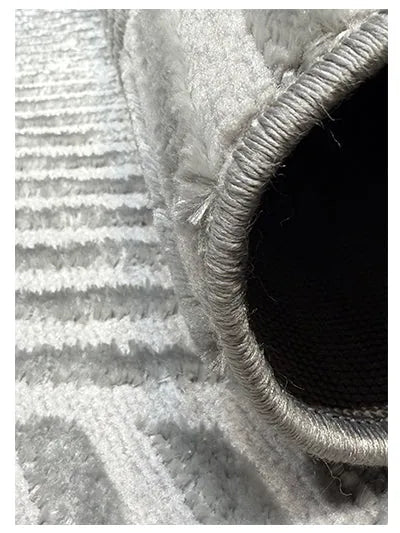 Turkish Modern Rug Opera Classic C 7 - 4.9 x 7.2 feet - Ivory & Dark Gray