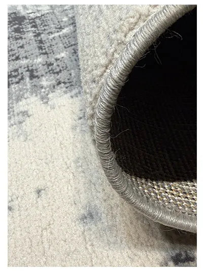 Turkish Modern Rug Opera Classic C 8 - 4.9 x 7.2 feet - Dark Gray & Ivory