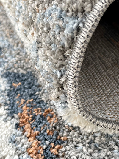 Turkish Modern Rug Opera One B23 - 5.2 x 7.2 feet - Dark Gray & Ivory