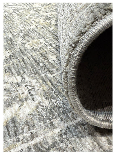 Turkish Modern Rug Opera Star A 10 - 5.2 x 7.5 feet - Dark Gray & Ivory