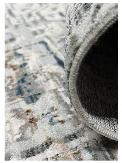 Turkish Modern Rug Opera Star A 26 - 5.2 x 7.5 feet - Dark Gray & Ivory
