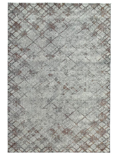 Turkish Modern Rug Opera One B9 - 5.2 x 7.5 feet - Gray & Ivory