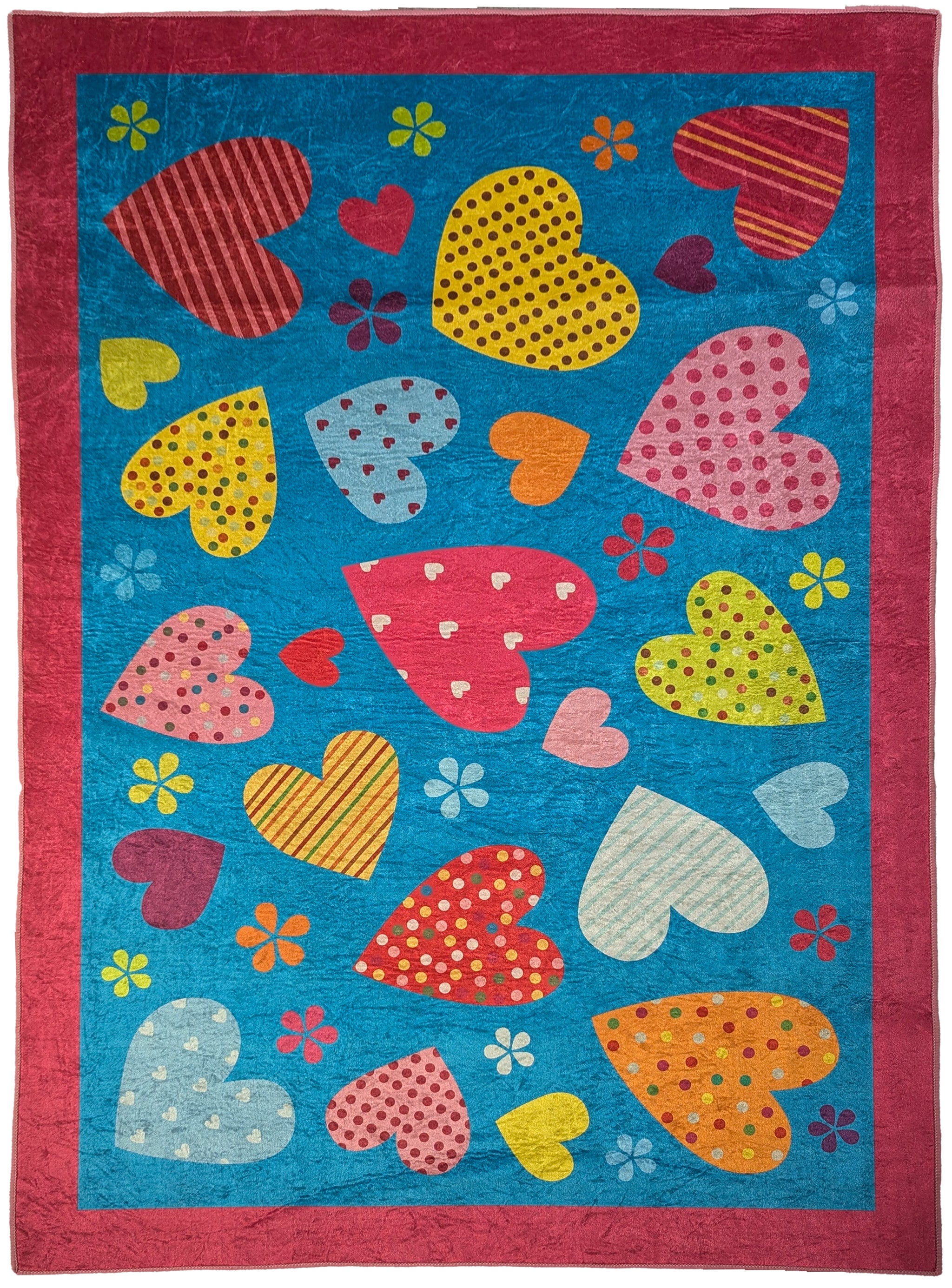 Wonderland Pink Hearts Rug D13