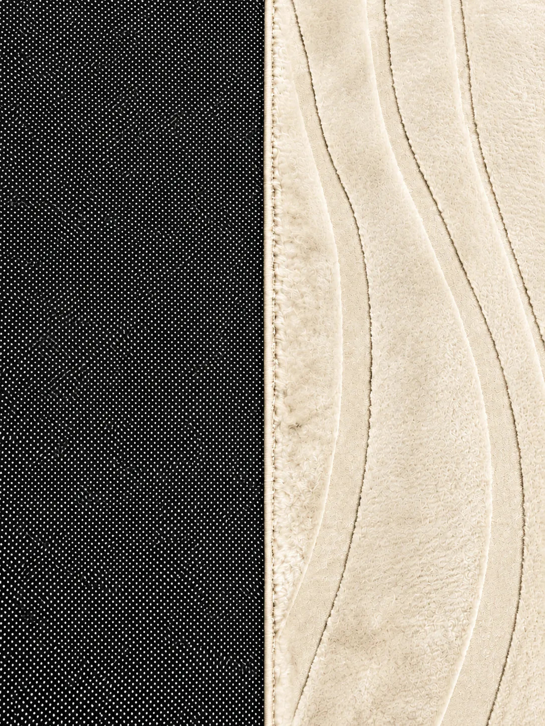 Mars Carving Fur Embossed Rug - Ivory D4