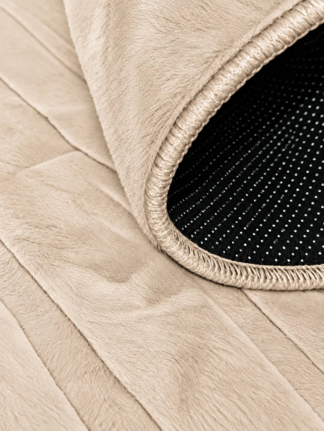Mars Carving Fur Embossed Rug - Ivory D1