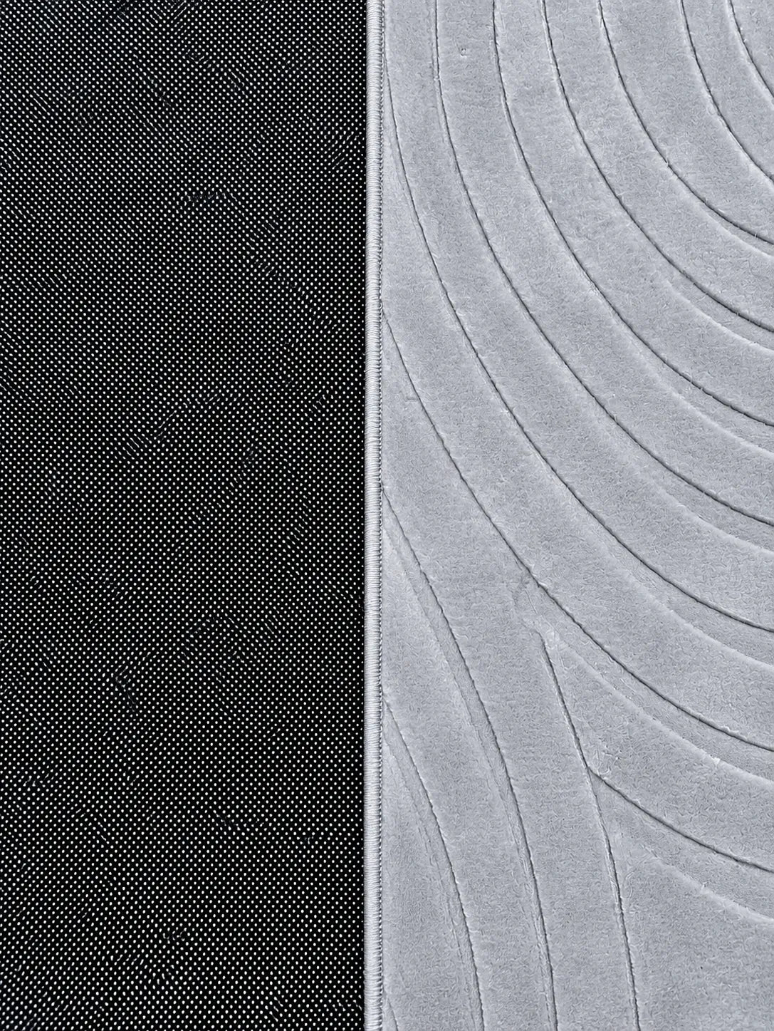 Mars Carving Fur Embossed Rug - Silver Grey D1