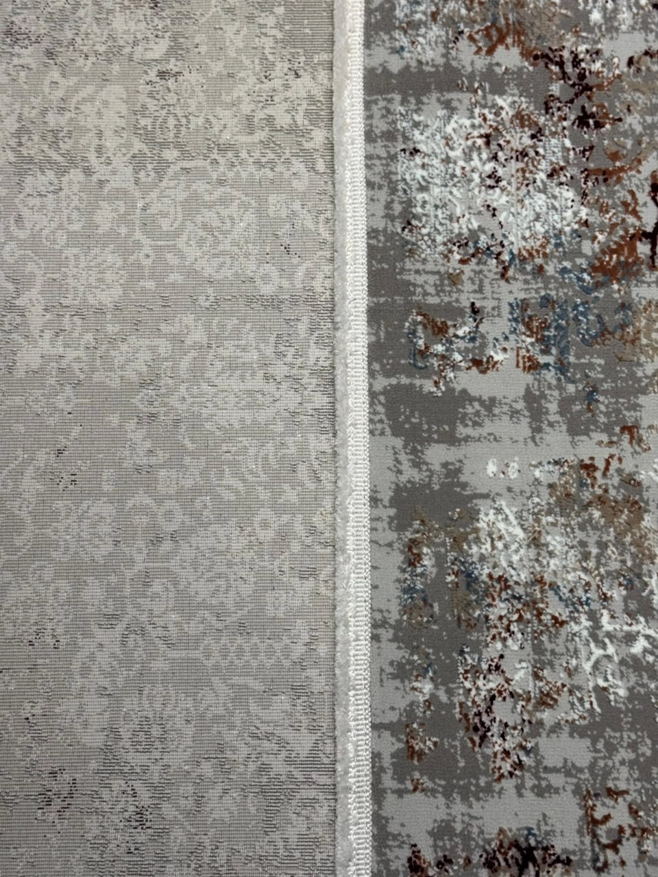 Marvel Turkish Rug - Salmon & Silver Grey D11