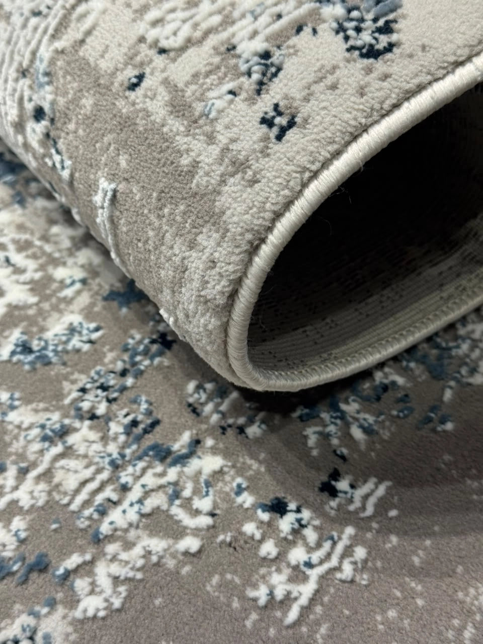 Marvel Turkish Rug - Blue & Grey D10