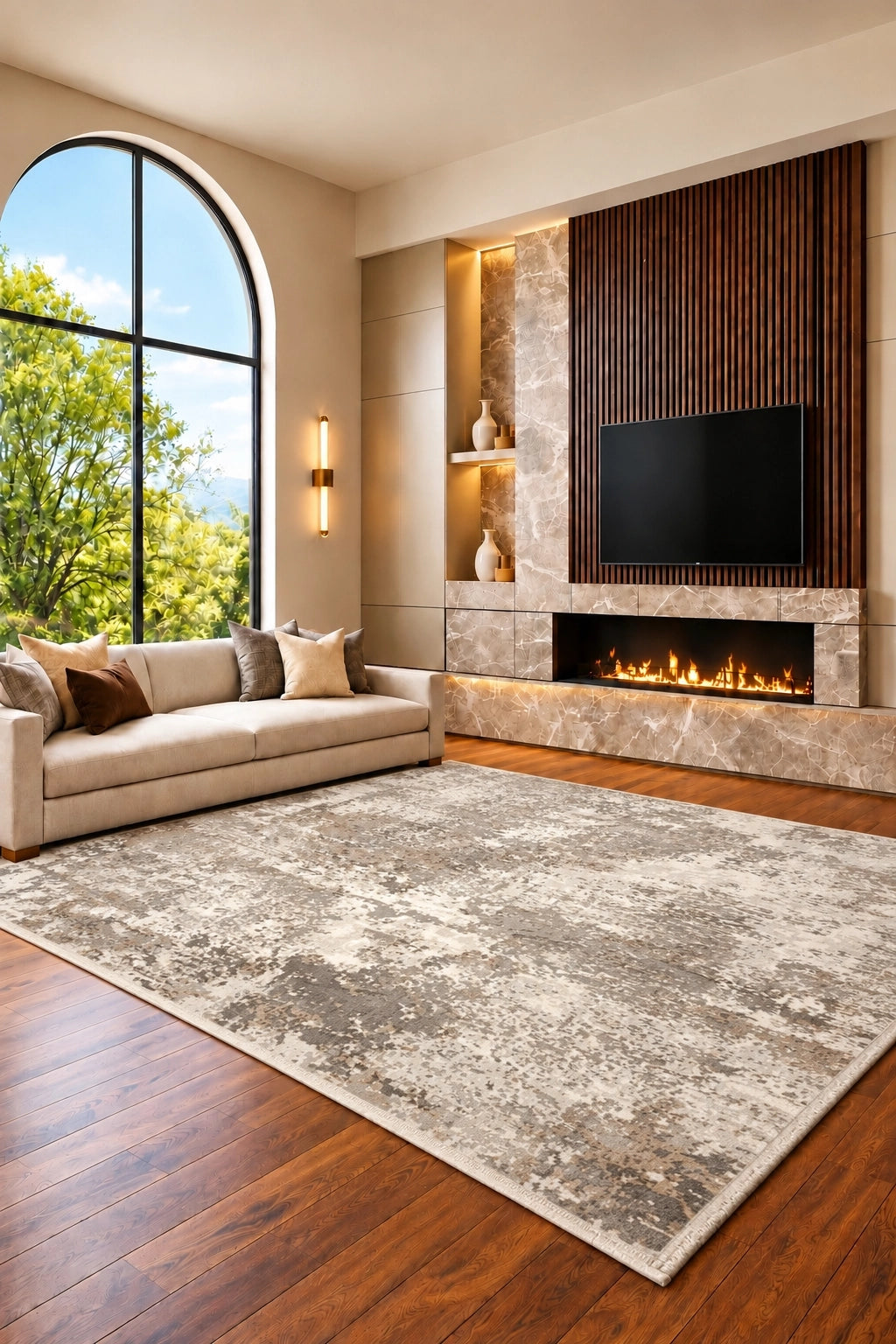 Marvel Turkish Rug - Dark Grey & Grey D20