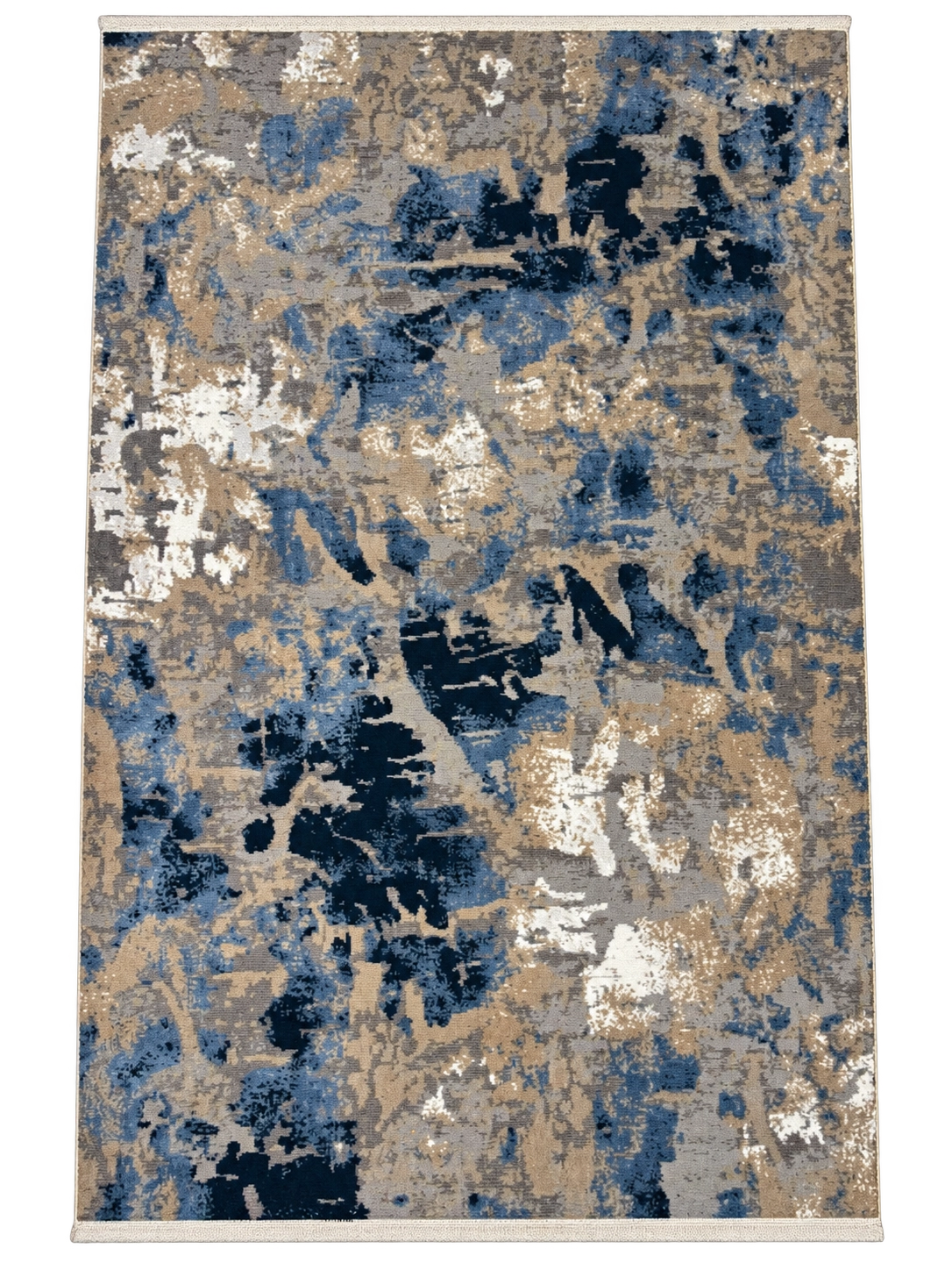 Marvel Turkish Rug - Blue & Dark Grey D16