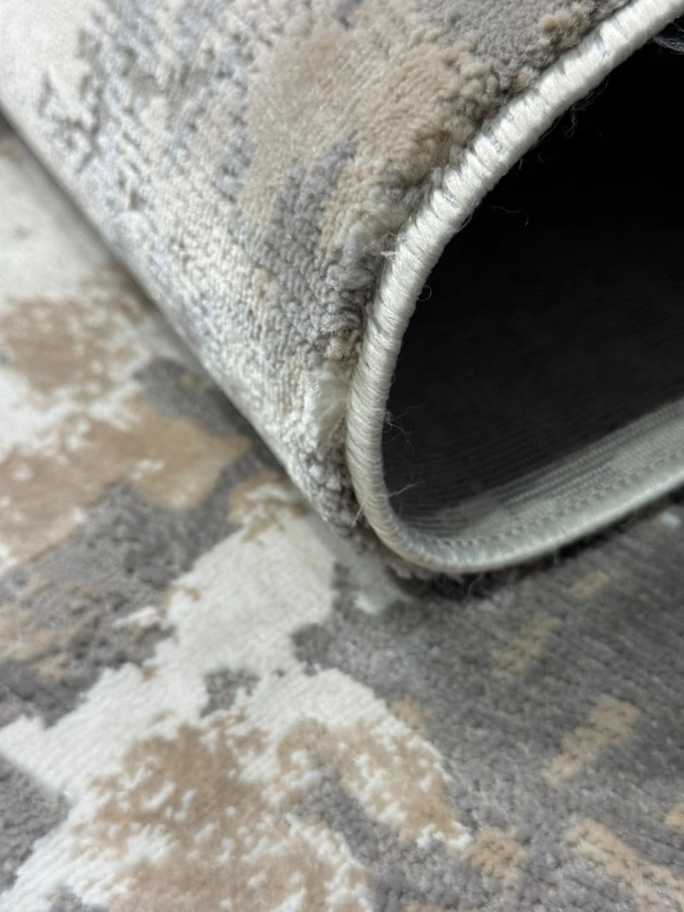 Marvel Turkish Rug - Grey & Dark Grey D17