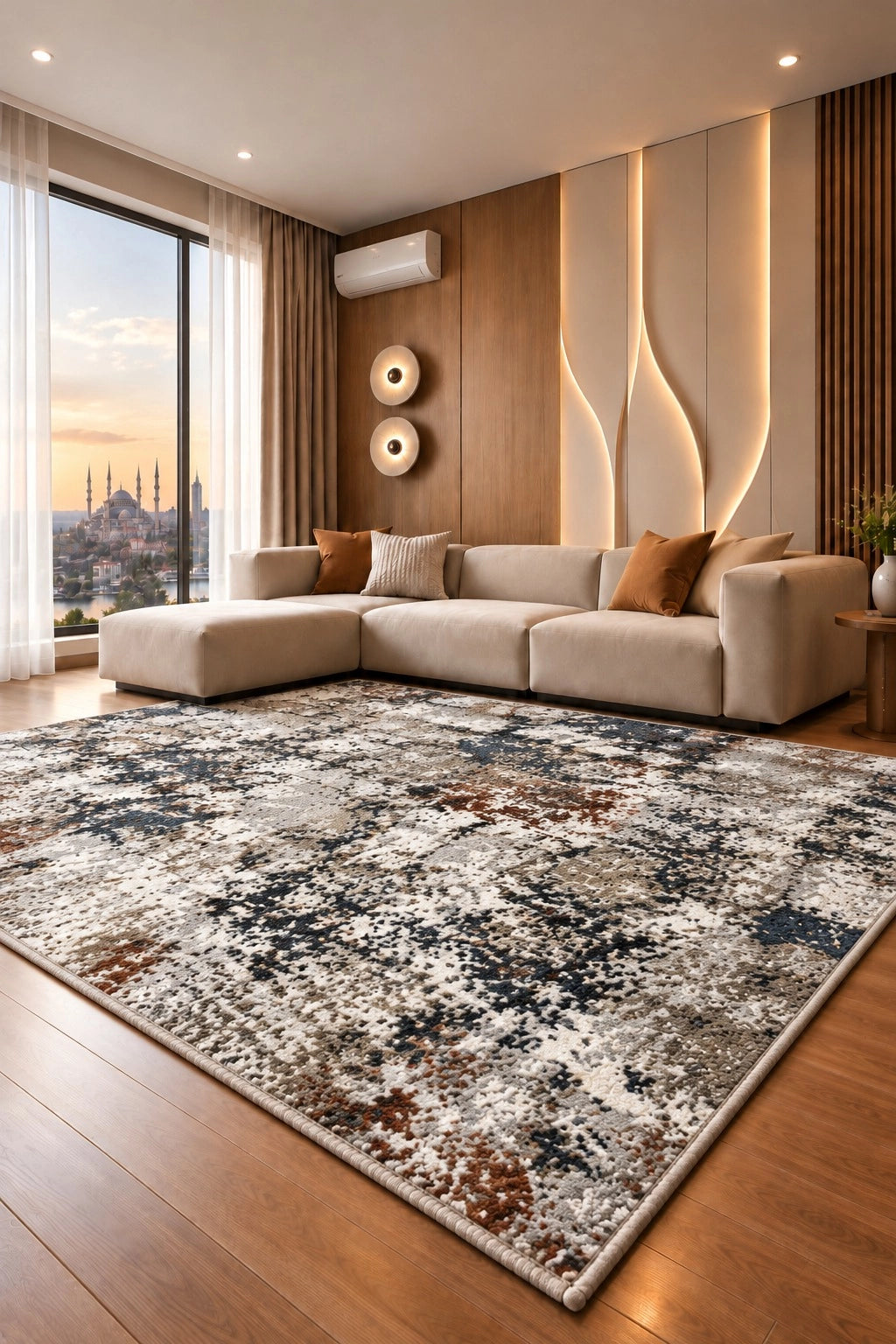 Marvel Turkish Rug - Multi & Grey D21