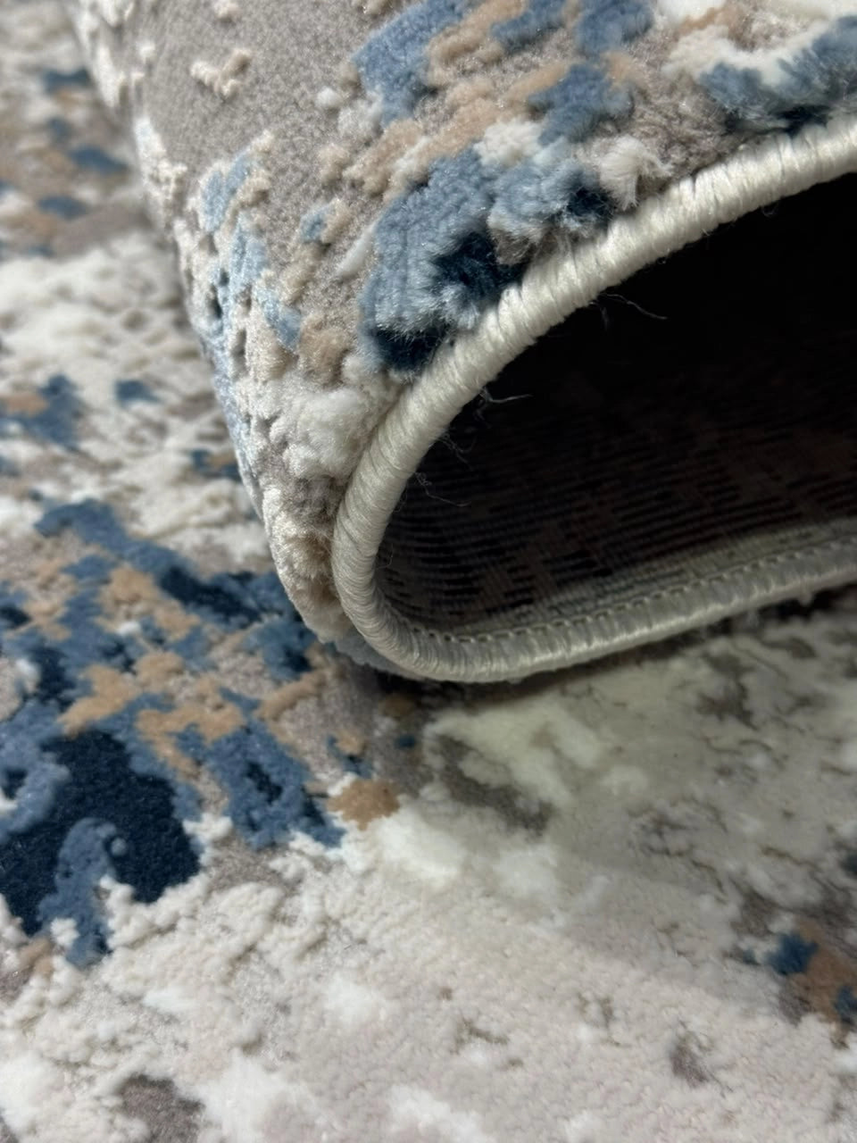 Marvel Turkish Rug - Navy & Grey D22
