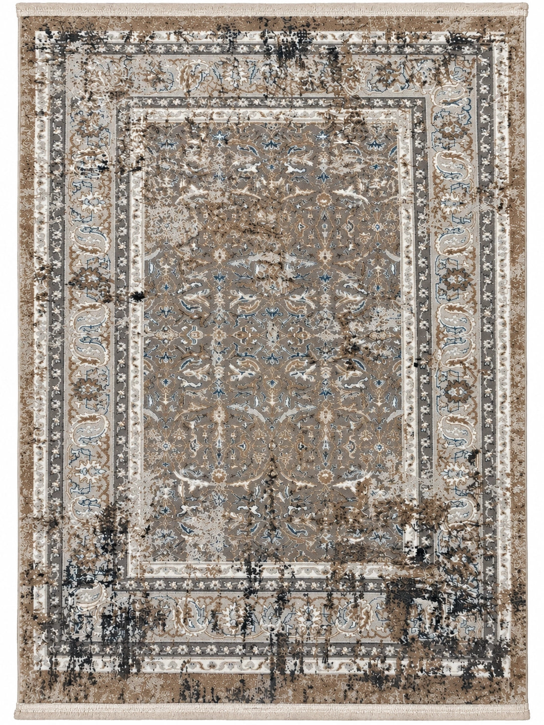 Marvel Turkish Rug - Blue & Grey D24