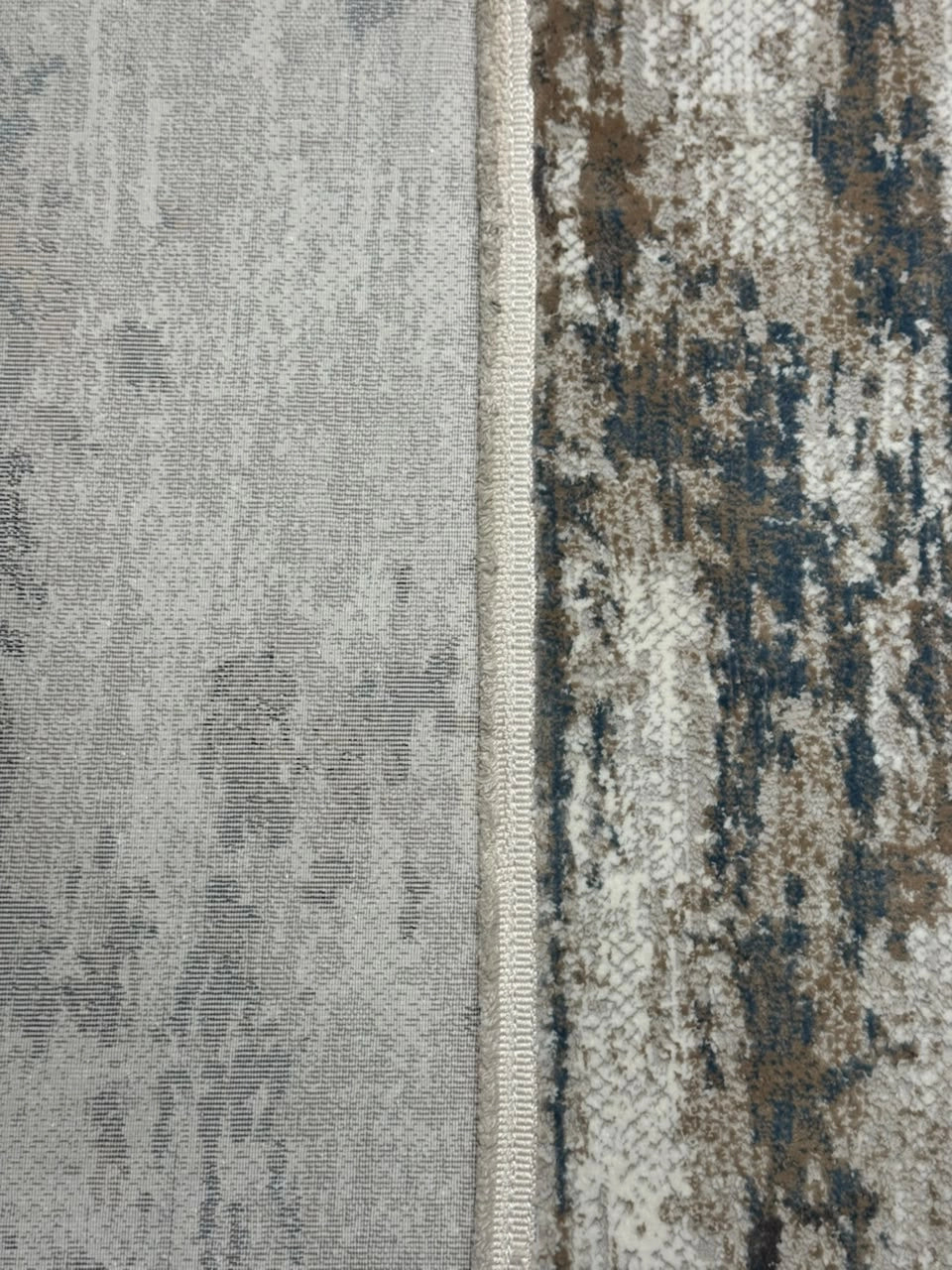 Marvel Turkish Rug - Blue & Dark Grey D27