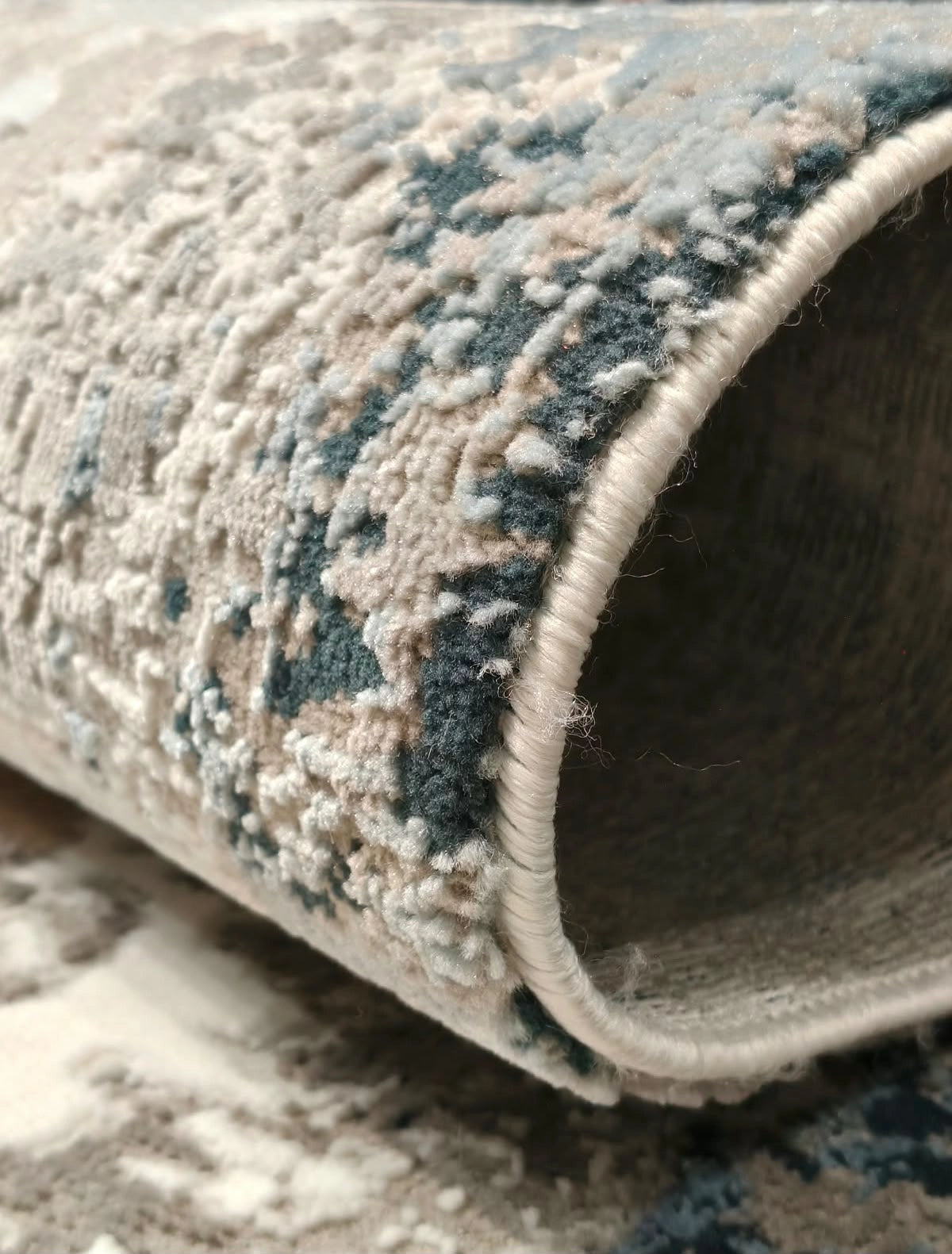 Marvel Turkish Rug - Navy & Grey D2