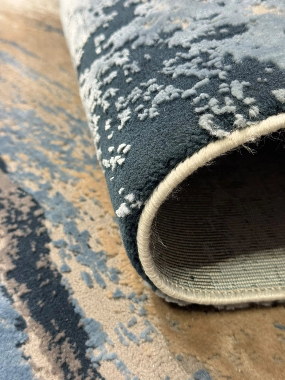 Marvel Turkish Rug - Blue & Grey D7