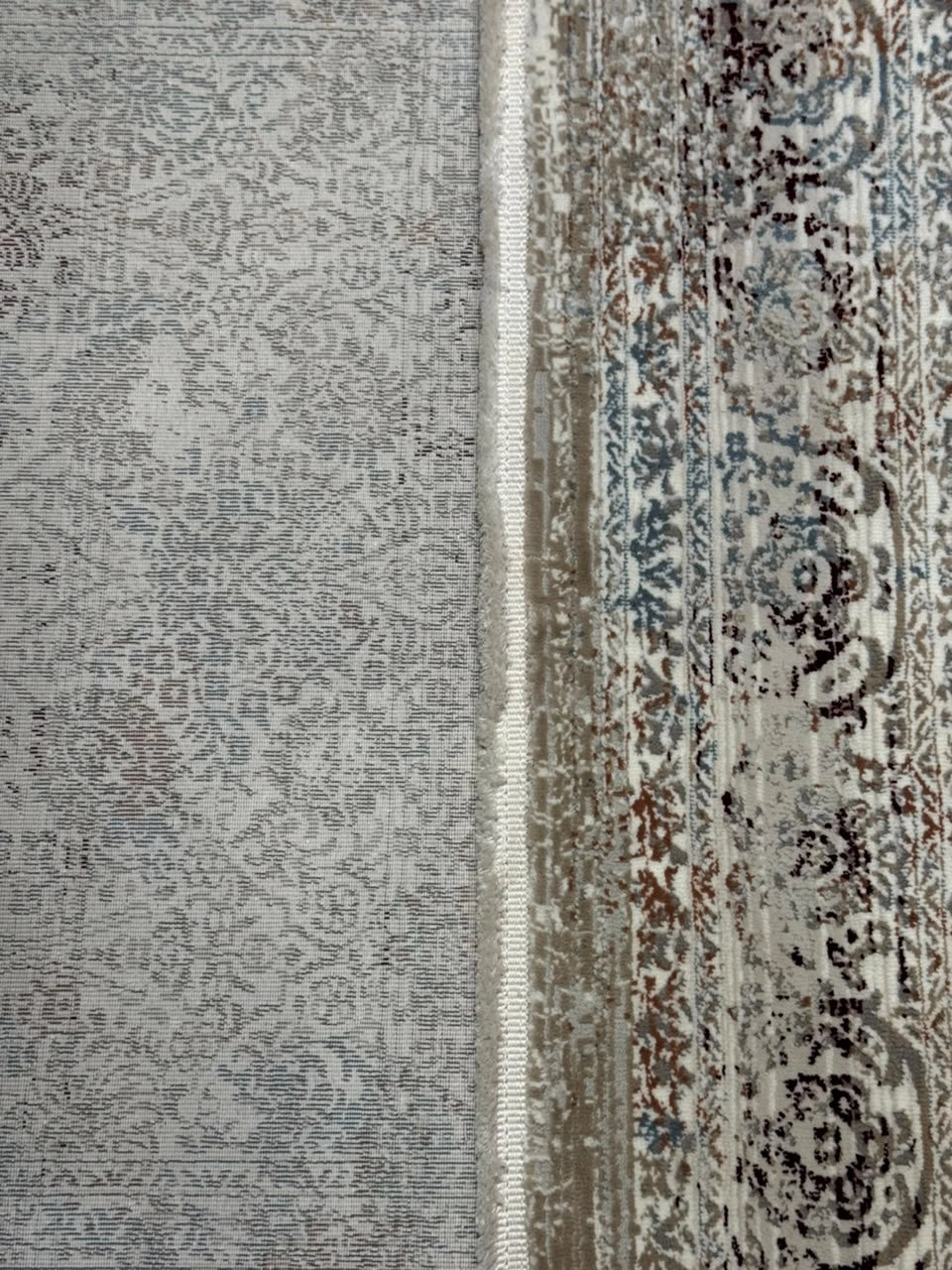 Marvel Turkish Rug - Salmon & Silver Grey D9