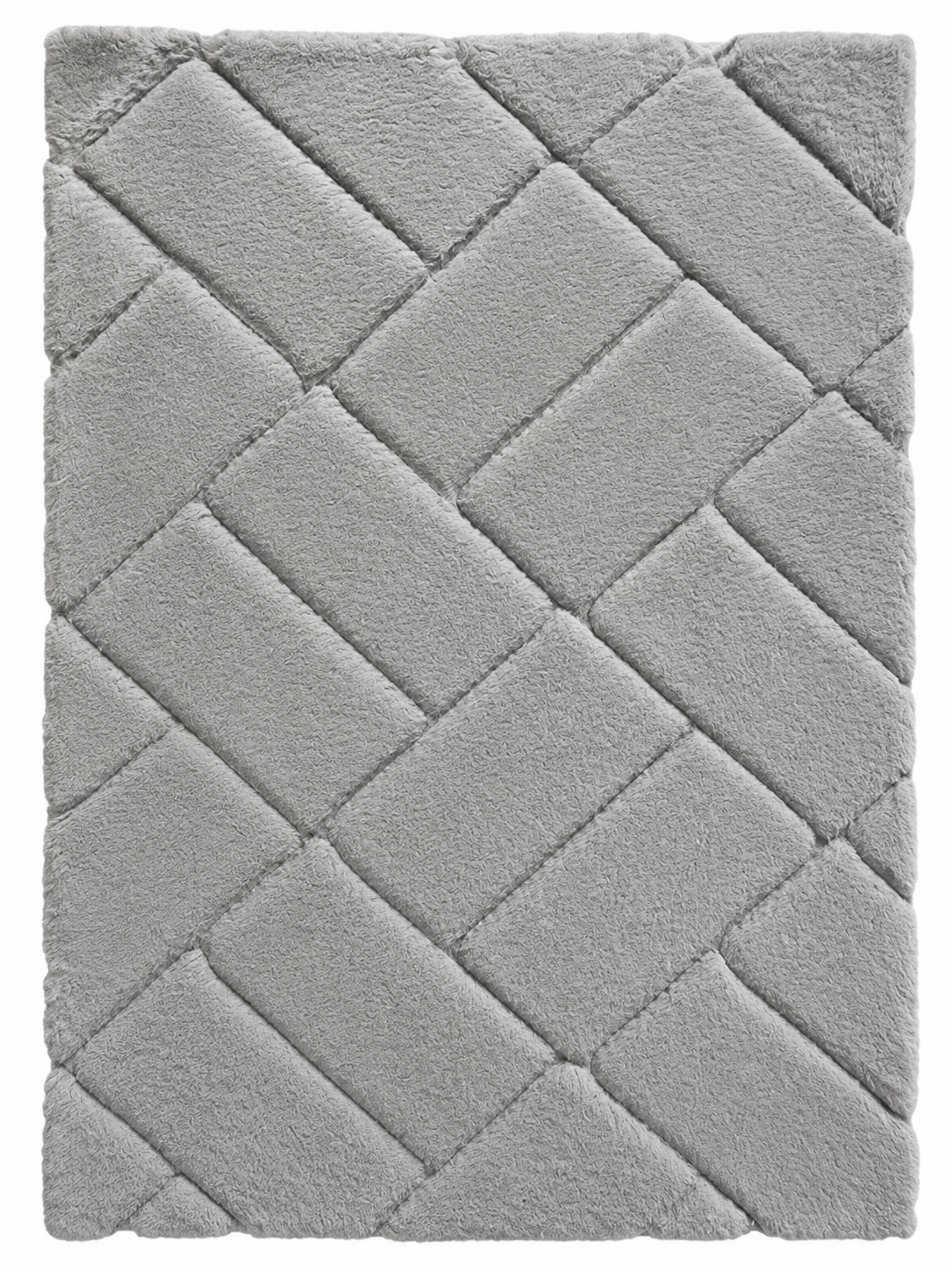 Mars Carving Check Mat - Silver Gray